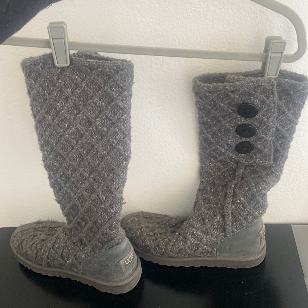 UGG® Classic Cardy Button Detailed Knit Boots